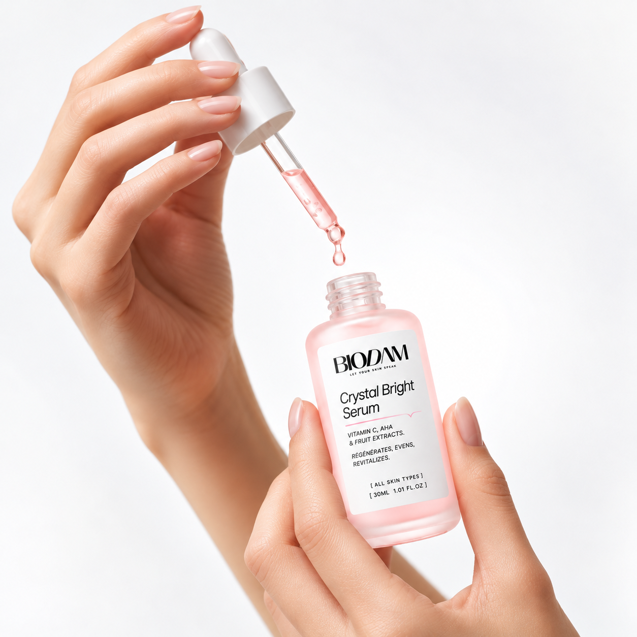 Crystal Bright Vitamin C + AHA Facial Serum – Brightening & Exfoliating Serum – 30ml